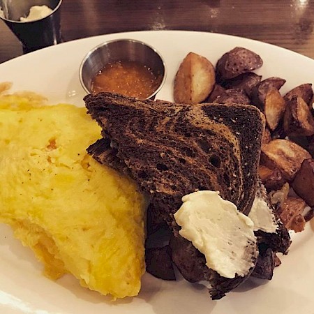 Three cheese omelette
